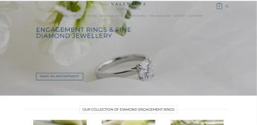Valentina Fine Diamonds Dynamic Website Design